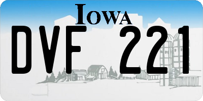 IA license plate DVF221