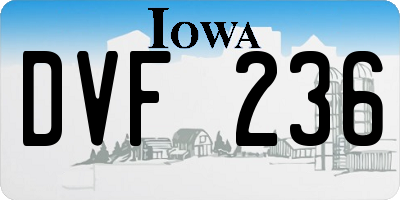 IA license plate DVF236