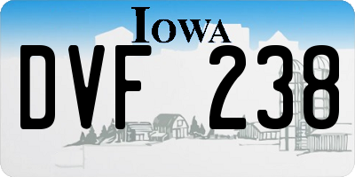 IA license plate DVF238
