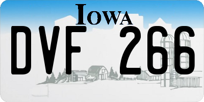 IA license plate DVF266