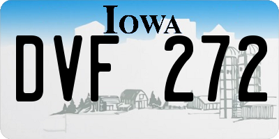 IA license plate DVF272