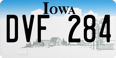 IA license plate DVF284