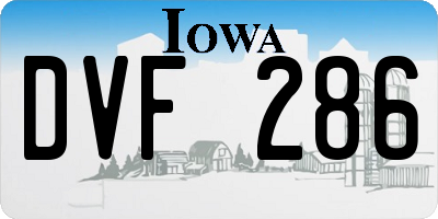IA license plate DVF286
