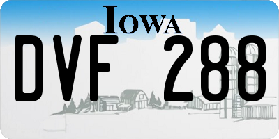 IA license plate DVF288