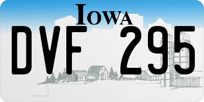IA license plate DVF295