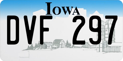 IA license plate DVF297