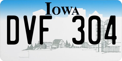 IA license plate DVF304