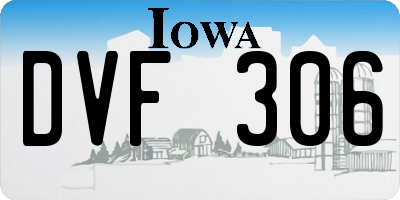 IA license plate DVF306