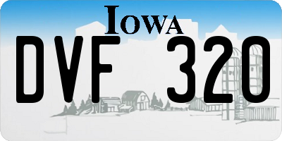 IA license plate DVF320