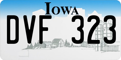 IA license plate DVF323