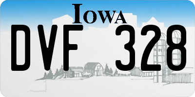 IA license plate DVF328