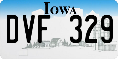 IA license plate DVF329