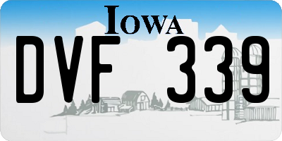 IA license plate DVF339