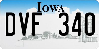 IA license plate DVF340