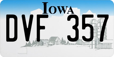 IA license plate DVF357