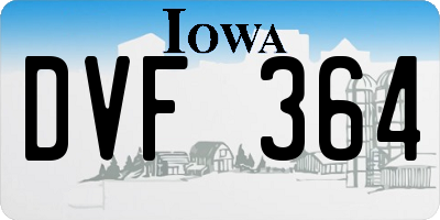 IA license plate DVF364