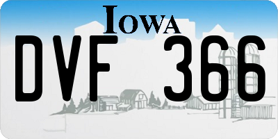 IA license plate DVF366