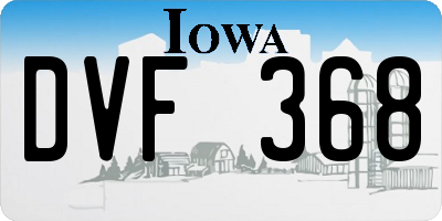 IA license plate DVF368