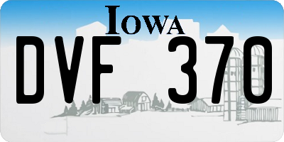 IA license plate DVF370