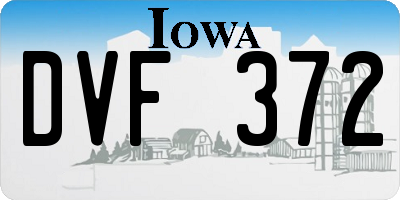 IA license plate DVF372