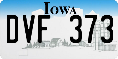 IA license plate DVF373