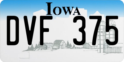 IA license plate DVF375