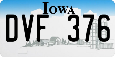 IA license plate DVF376