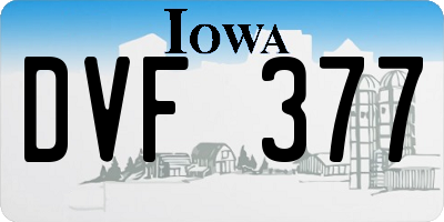 IA license plate DVF377