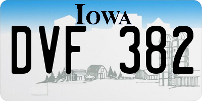 IA license plate DVF382