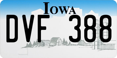 IA license plate DVF388