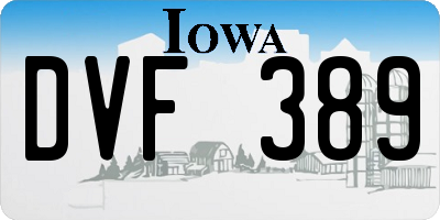 IA license plate DVF389