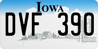 IA license plate DVF390