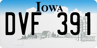 IA license plate DVF391