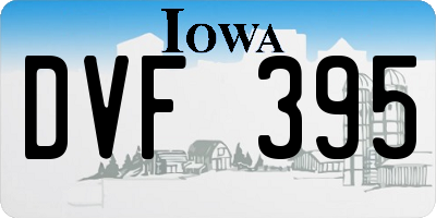IA license plate DVF395
