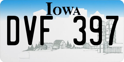 IA license plate DVF397