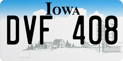 IA license plate DVF408