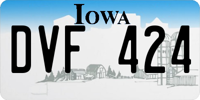 IA license plate DVF424