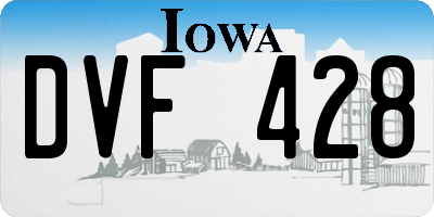 IA license plate DVF428