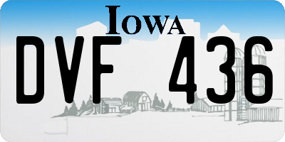 IA license plate DVF436