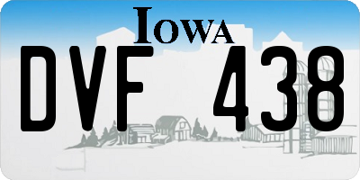 IA license plate DVF438