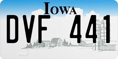 IA license plate DVF441