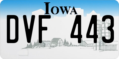 IA license plate DVF443