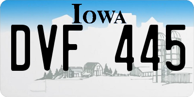 IA license plate DVF445