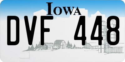 IA license plate DVF448