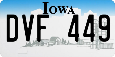 IA license plate DVF449
