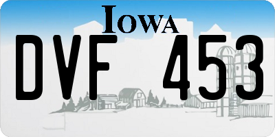 IA license plate DVF453