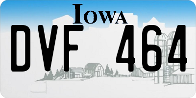 IA license plate DVF464