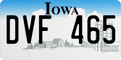 IA license plate DVF465