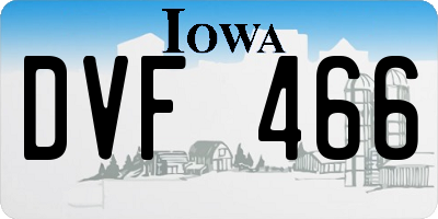 IA license plate DVF466