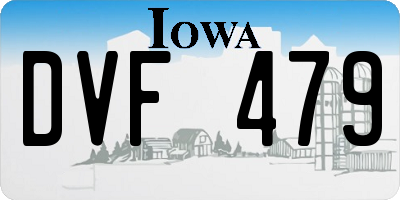 IA license plate DVF479